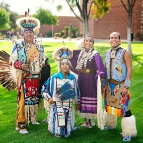 Native American dancers visit campus.