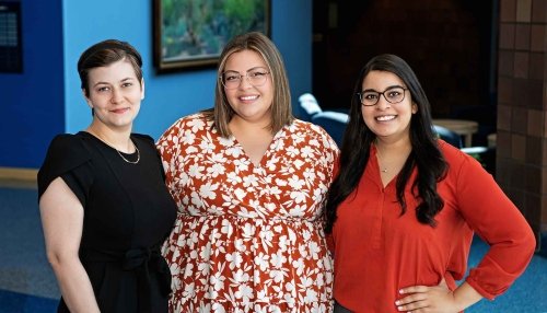 Three Master of Public Health students.