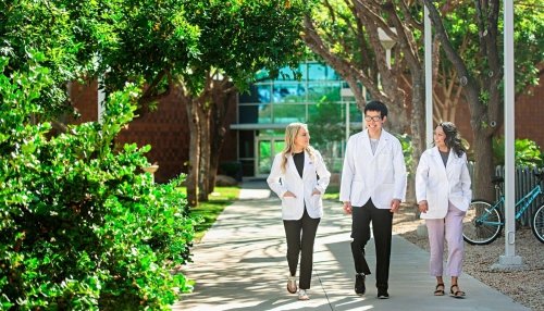 students walking on AZ campus.