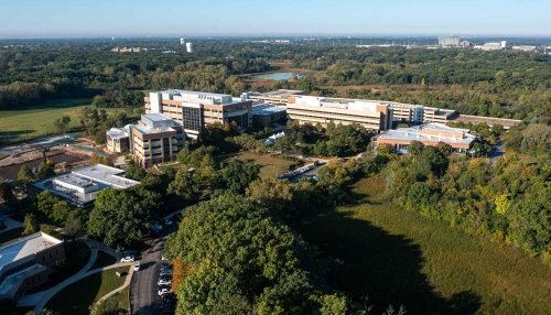 Aerial View of Downers Grove campus.